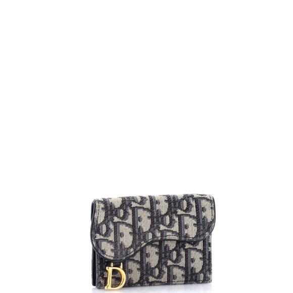 Christian Dior Saddle Card Case Oblique Canvas - Picture 2 of 7